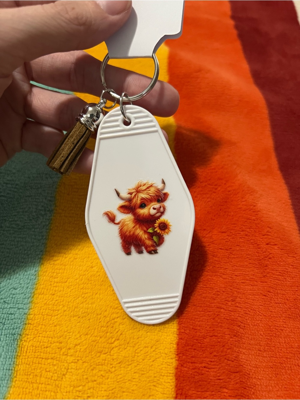 Highland Cow Keychain 🌻
